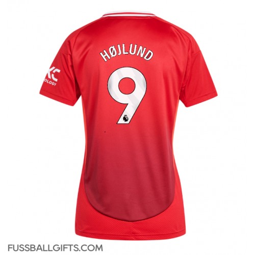 Manchester United Rasmus Hojlund #9 Fußballbekleidung Heimtrikot Damen 2024-25 Kurzarm